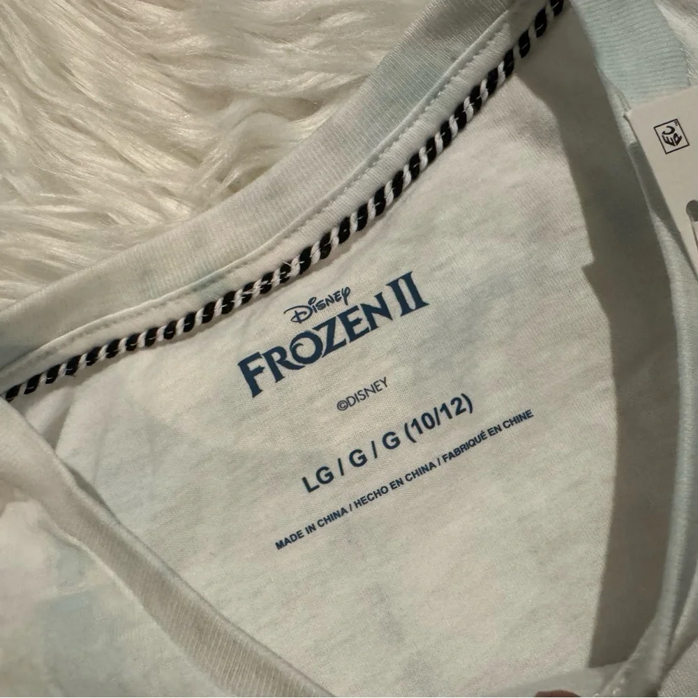 Disney Frozen II Elsa Anna Tie Dye‎ Graphic Tee Girls L 10/12 NWT